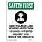 Signmission OSHA Sign, Glasses And W/ Symbol, 18in X 12in Aluminum, 12" W, 18" H, Portrait, OS-SF-A-1218-V-11298 OS-SF-A-1218-V-11298 - alternate 1